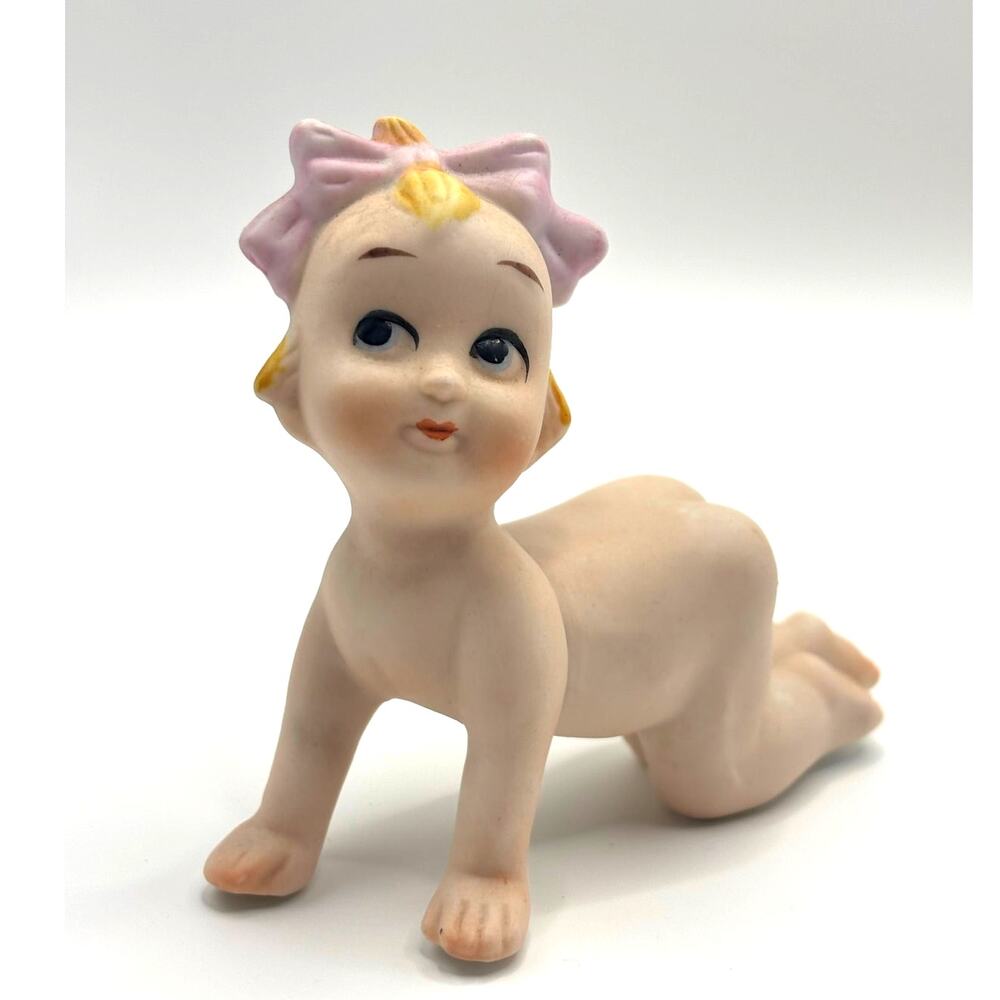 Vintage 1950's Lot of 4 Lefton Kewpie Baby Style Bisque Porcelain figurines - Picture 7 of 9